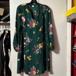 Old Navy floral green floral dress size small